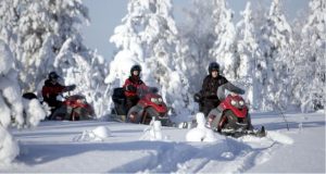 winter snowmobiling